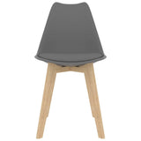 vidaXL Eetkamerstoelen 2 st kunststof grijs