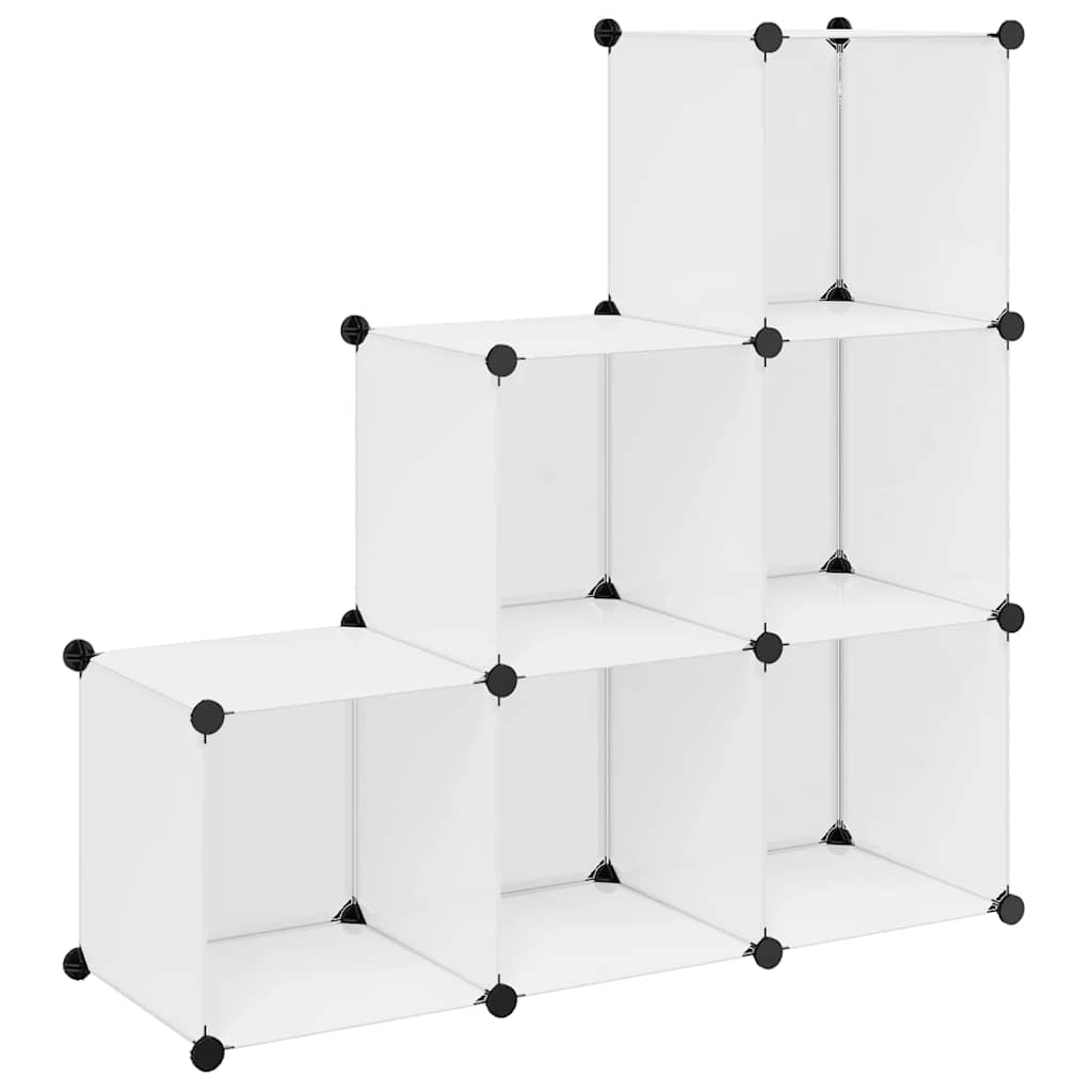 vidaXL Storage Cabinet with 6 Compartments White