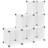 vidaXL Storage Cabinet with 6 Compartments White