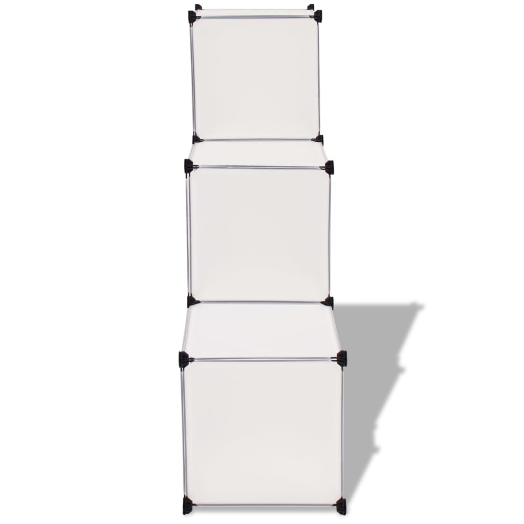 vidaXL Storage Cabinet with 6 Compartments White