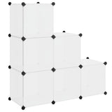 vidaXL Storage Cabinet with 6 Compartments White