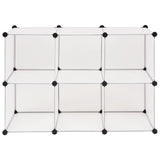 vidaXL Storage Cabinet with 6 Compartments White