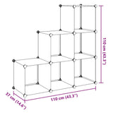 vidaXL Storage Cabinet with 6 Compartments White