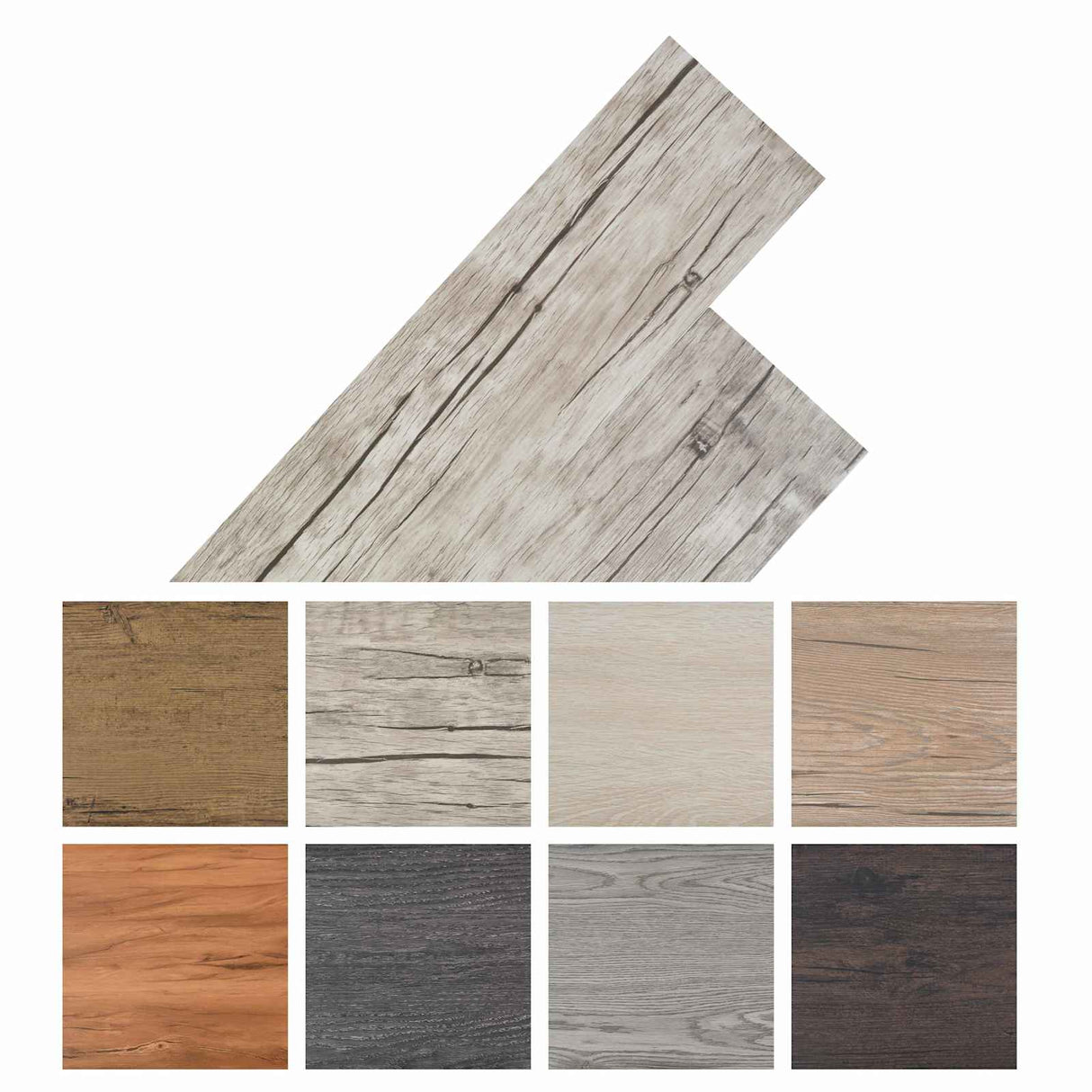 vidaXL Vloerplanken 36 pcs Bois brut 5,02 m² PVC