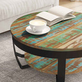 vidaXL Salontafel 60x40 cm massief gerecycled hout