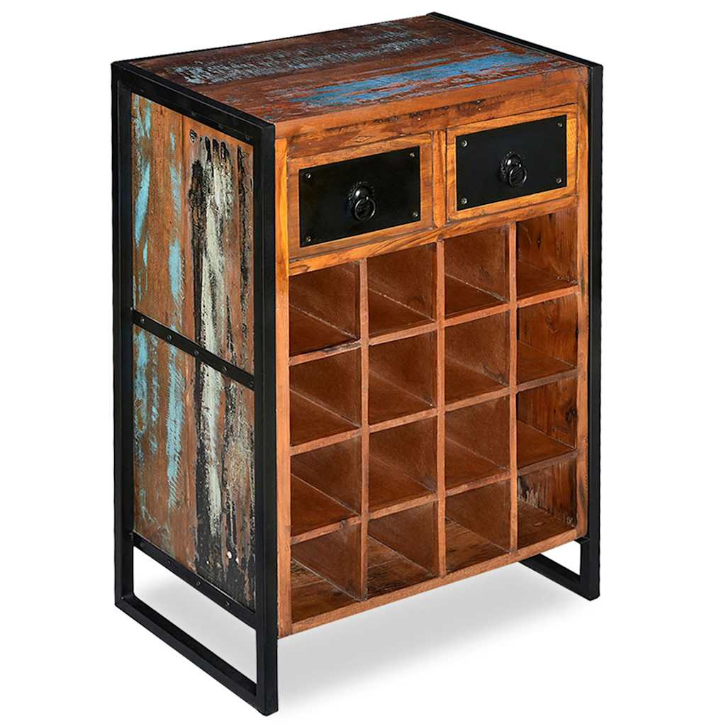 vidaXL Wine Rack for 16 Bottles Solid Reclaimed Wood