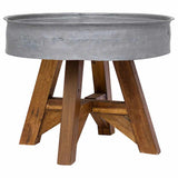 vidaXL Coffee Table 60x45 cm Mixed Reclaimed Wood Silver