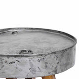 vidaXL Coffee Table 60x45 cm Mixed Reclaimed Wood Silver