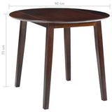 vidaXL Folding Dining Table Round MDF Brown