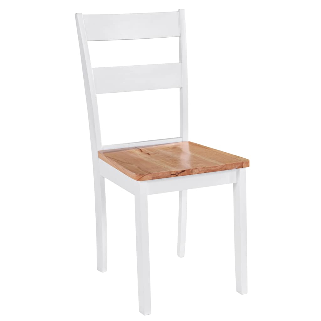 vidaXL Dining Chairs 4 pcs Solid Rubberwood White