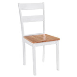 vidaXL Dining Chairs 4 pcs Solid Rubberwood White