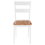 vidaXL Dining Chairs 4 pcs Solid Rubberwood White