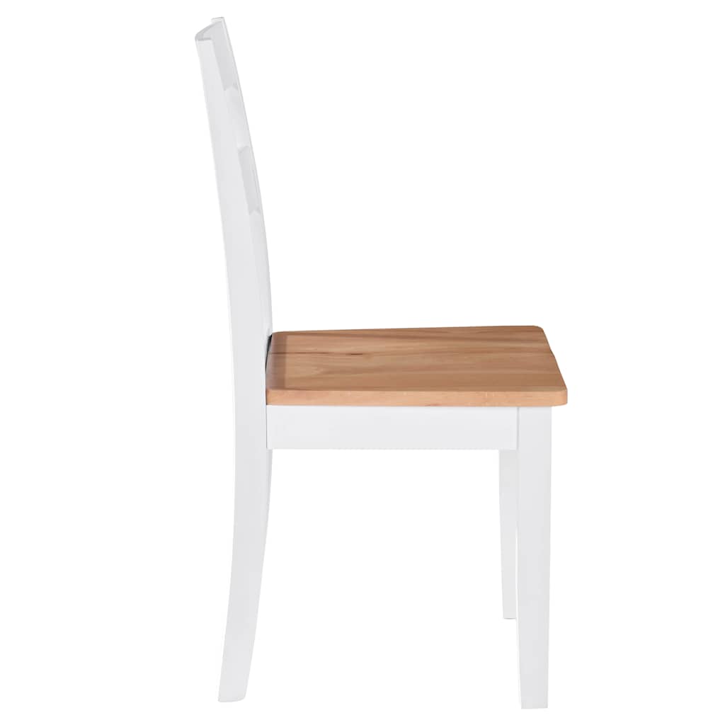 vidaXL Dining Chairs 4 pcs Solid Rubberwood White