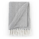 vidaXL Herringbone Plaid 125x150 cm cotton grey