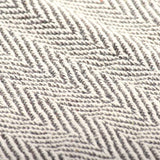 vidaXL Herringbone Plaid 125x150 cm cotton grey
