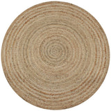 vidaXL Rug round 90 cm braided jute