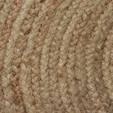 vidaXL Rug round 90 cm braided jute