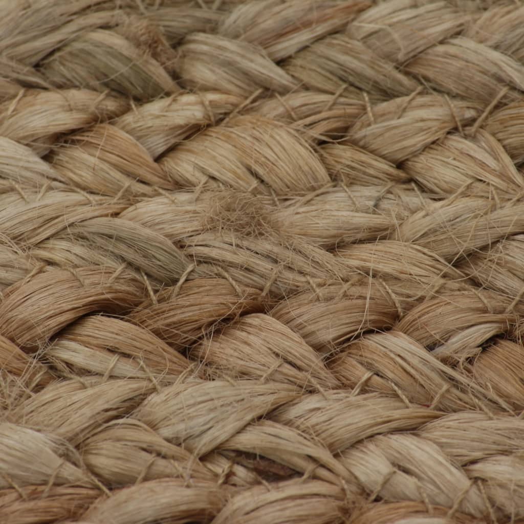 vidaXL Rug round 90 cm braided jute