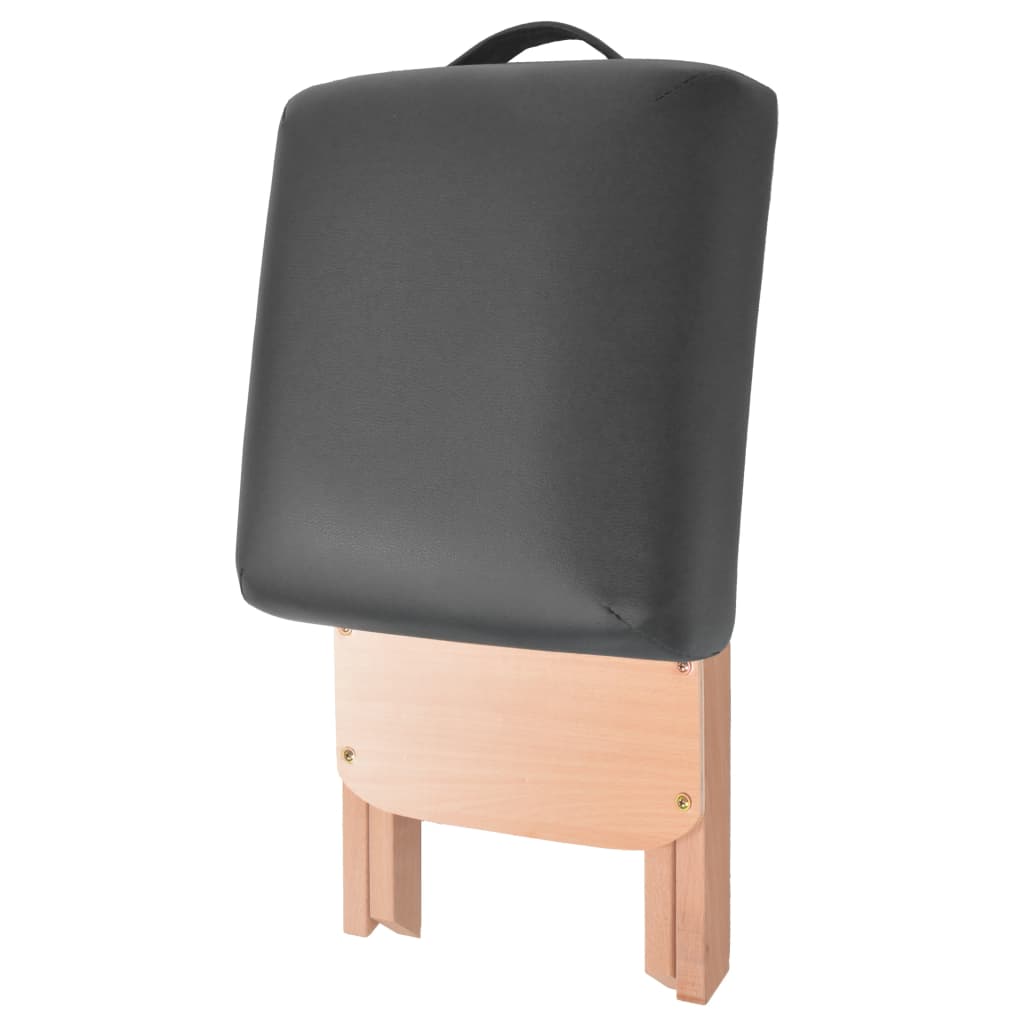 vidaXL Massage Stool with 12 cm Thick Seat Foldable White