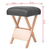 vidaXL Massage Stool with 12 cm Thick Seat Foldable White