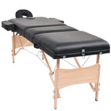 vidaXL Foldable Massage Table 3 Zones 10 cm Thick White