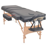 vidaXL Foldable Massage Table 3 Zones 10 cm Thick White