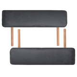vidaXL Foldable Massage Table and Stool Set 2 Zones 10 cm Thick White