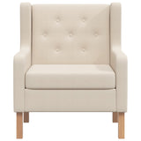 vidaXL Fabric Armchair Cream