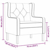 vidaXL Fabric Armchair Cream