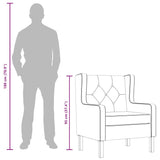 vidaXL Fabric Armchair Cream