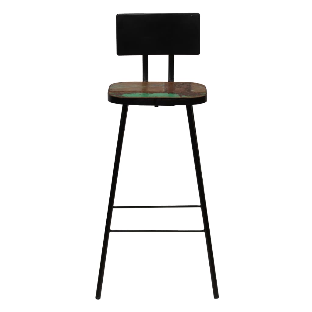 vidaXL Bar Stools 2 pcs Solid Reclaimed Wood