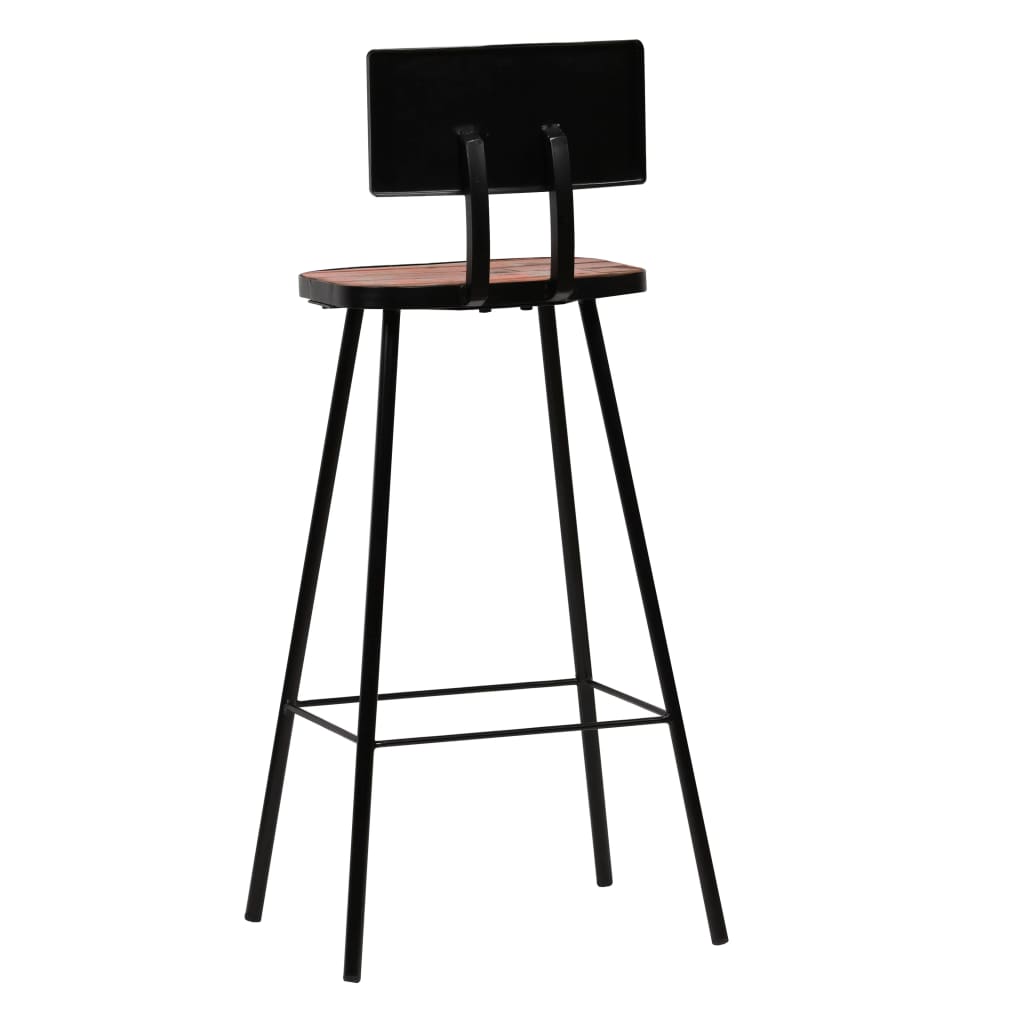 vidaXL 3-delige Barset massief gerecycled hout meerkleurig