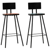 vidaXL 3-delige Barset massief gerecycled hout meerkleurig