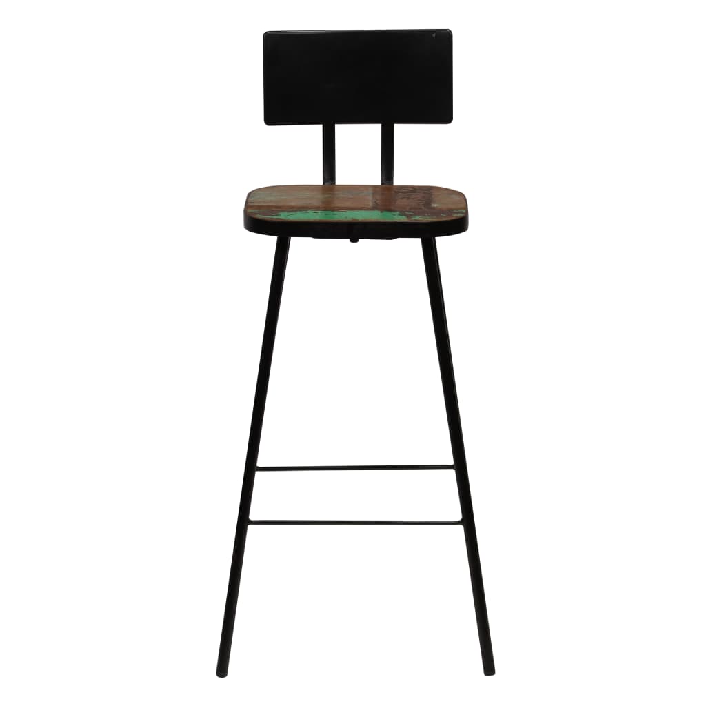 vidaXL 3-delige Barset massief gerecycled hout meerkleurig