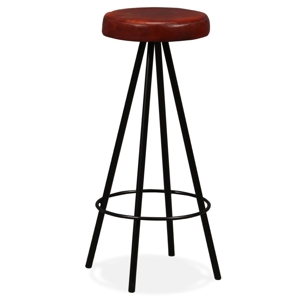 vidaXL Bar stools 2 pcs genuine leather