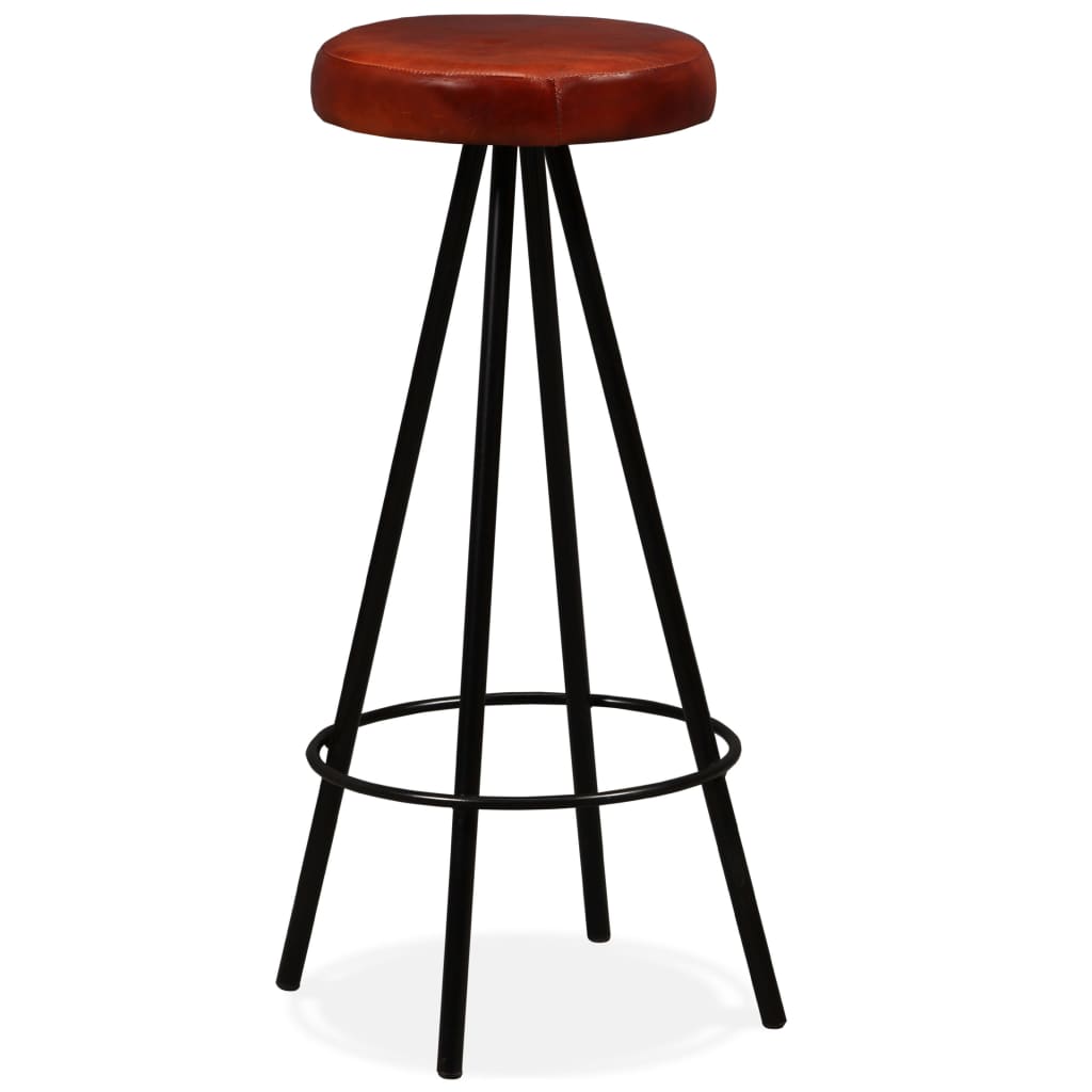 vidaXL Bar stools 2 pcs genuine leather