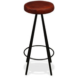 vidaXL Bar stools 2 pcs genuine leather