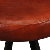 vidaXL Bar stools 2 pcs genuine leather