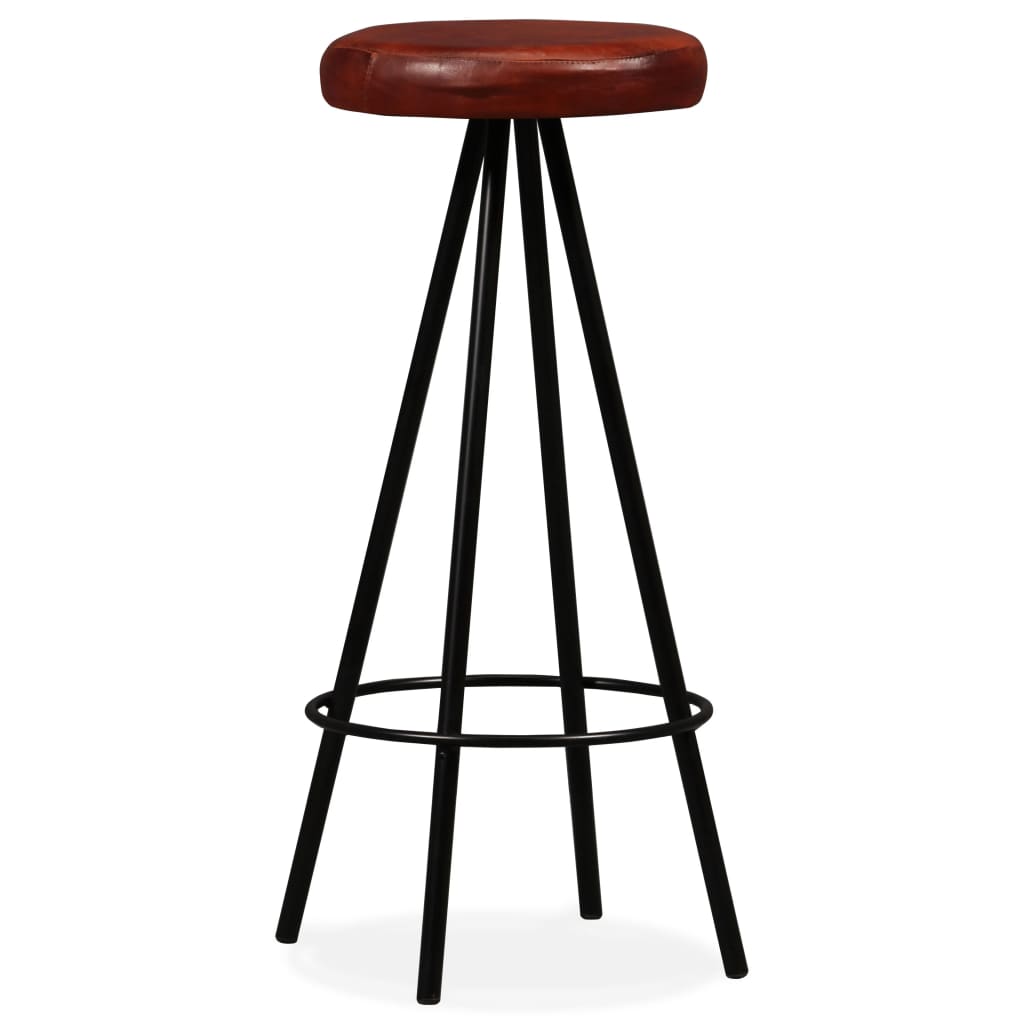 vidaXL Bar stools 2 pcs genuine leather