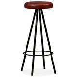 vidaXL Bar stools 2 pcs genuine leather