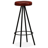 vidaXL Bar stools 2 pcs genuine leather