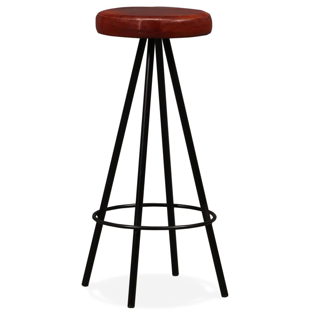 vidaXL Bar stools 2 pcs genuine leather