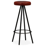 vidaXL Bar stools 2 pcs genuine leather