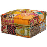 vidaXL Two-Seater Modular Patchwork Fabric Pouf