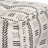 vidaXL Pouffes Geometric Grey and White 40 x 40 x 40 cm Fabric