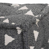 vidaXL Pouffes Geometric Grey and White 40 x 40 x 40 cm Fabric