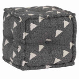 vidaXL Pouffes Geometric Grey and White 40 x 40 x 40 cm Fabric