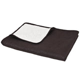 vidaXL Reversible Quilted Bedspread 170x210 cm Cream and Brown