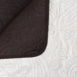 vidaXL Reversible Quilted Bedspread 170x210 cm Cream and Brown