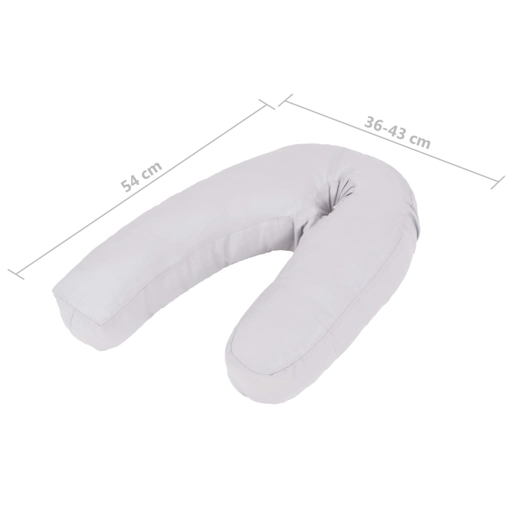 vidaXL J-shaped Pregnancy Pillow 54x(36-43) cm White